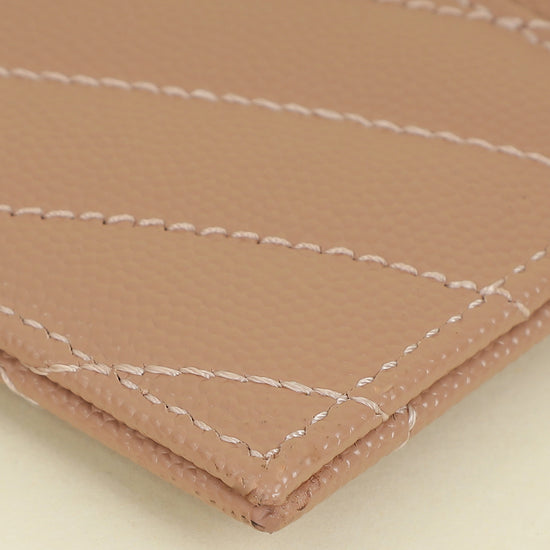 YSL Nude Cassandre Matelasse Card Holder