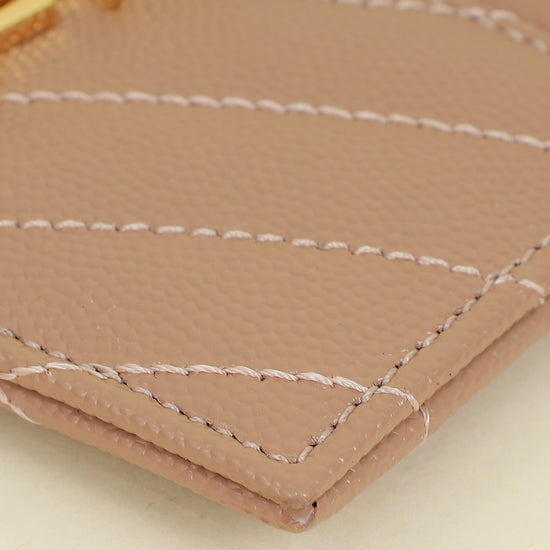 YSL Nude Cassandre Matelasse Card Holder