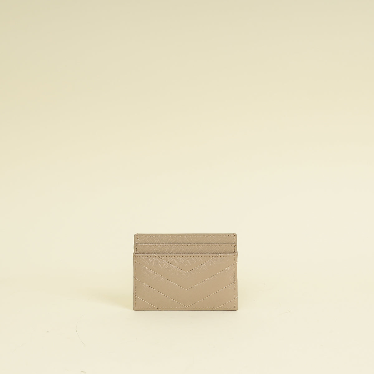 YSL Beige Cassandre Matelasse Card Holder
