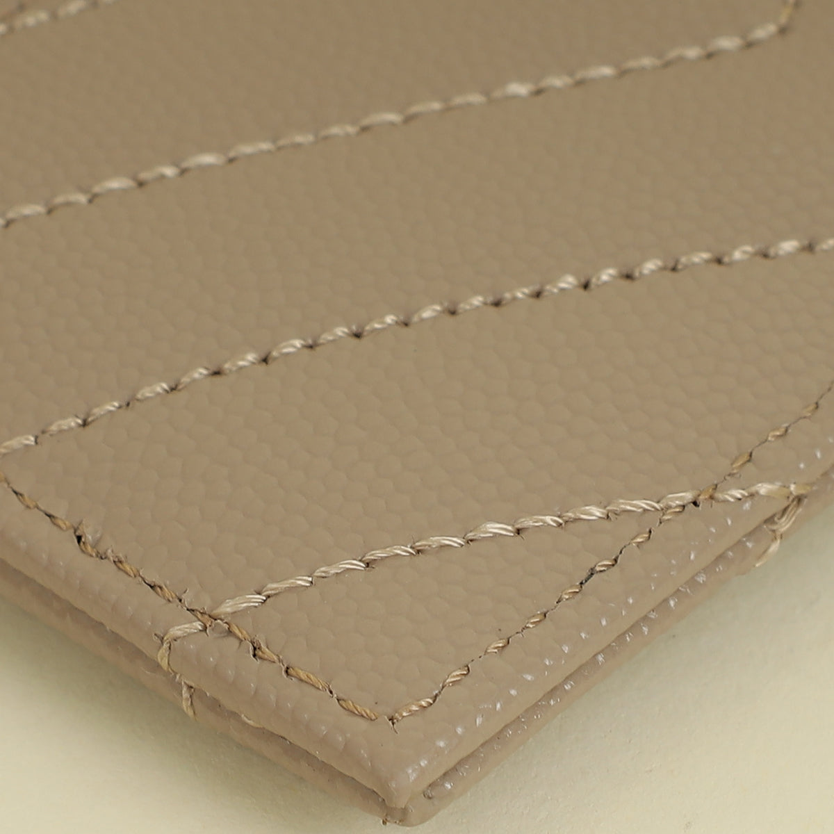 YSL Beige Cassandre Matelasse Card Holder