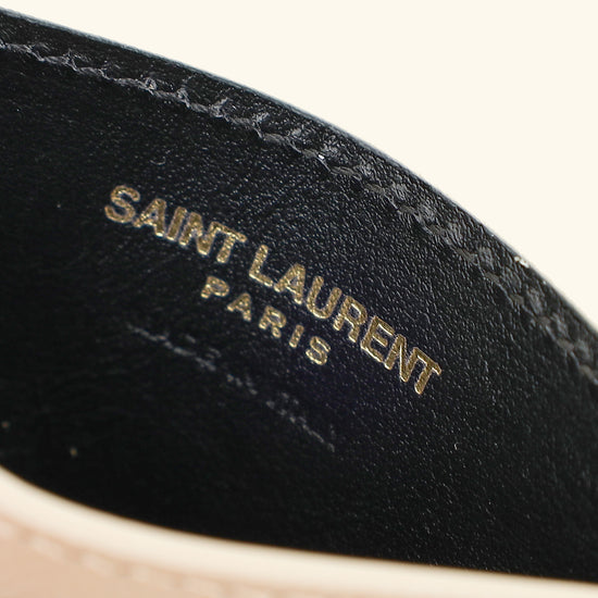 YSL Beige Cassandre Matelasse Card Holder