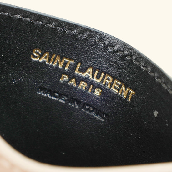 YSL Beige Cassandre Matelasse Card Holder