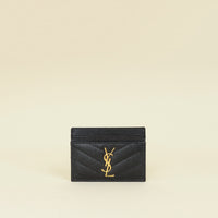 YSL Black Cassandre Matelasse Card Holder