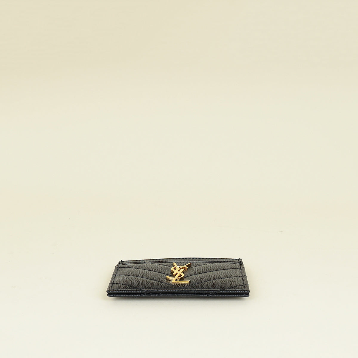 YSL Black Cassandre Matelasse Card Holder