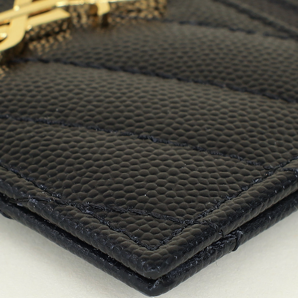 YSL Black Cassandre Matelasse Card Holder