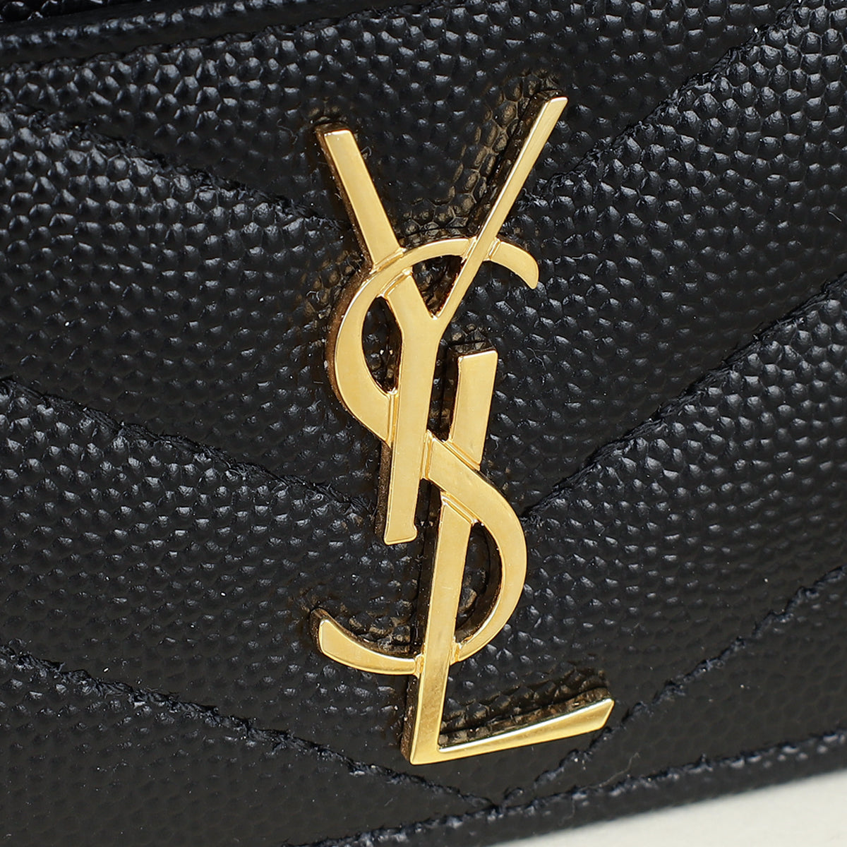 YSL Black Cassandre Matelasse Card Holder