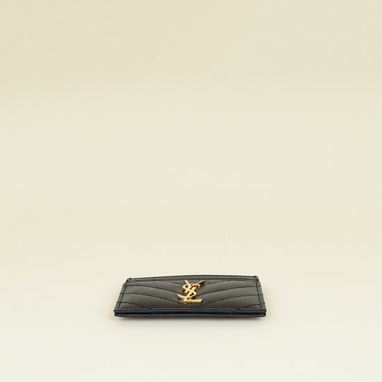 YSL Black Cassandre Matelasse Card Holder