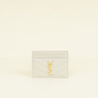 YSL Blanc Vintage Cassandre Matelasse Card Holder