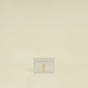 YSL Vintage Blanc Cassandre Card Case