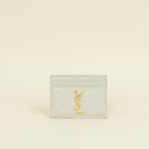 YSL Vintage Blanc Cassandre Card Case