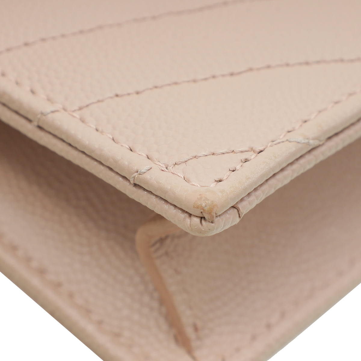 YSL Pale Pink Cassandre Envelope Chain Wallet