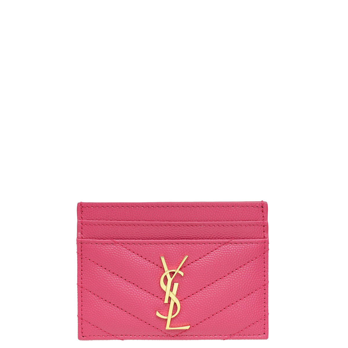 YSL Fuchsia Cassandre Monogram Card Holder