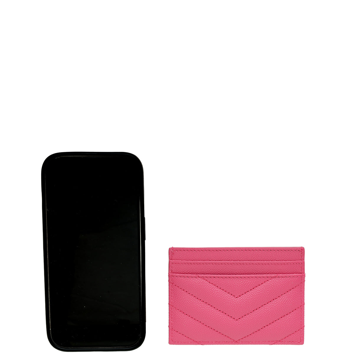 YSL Fuchsia Cassandre Monogram Card Holder