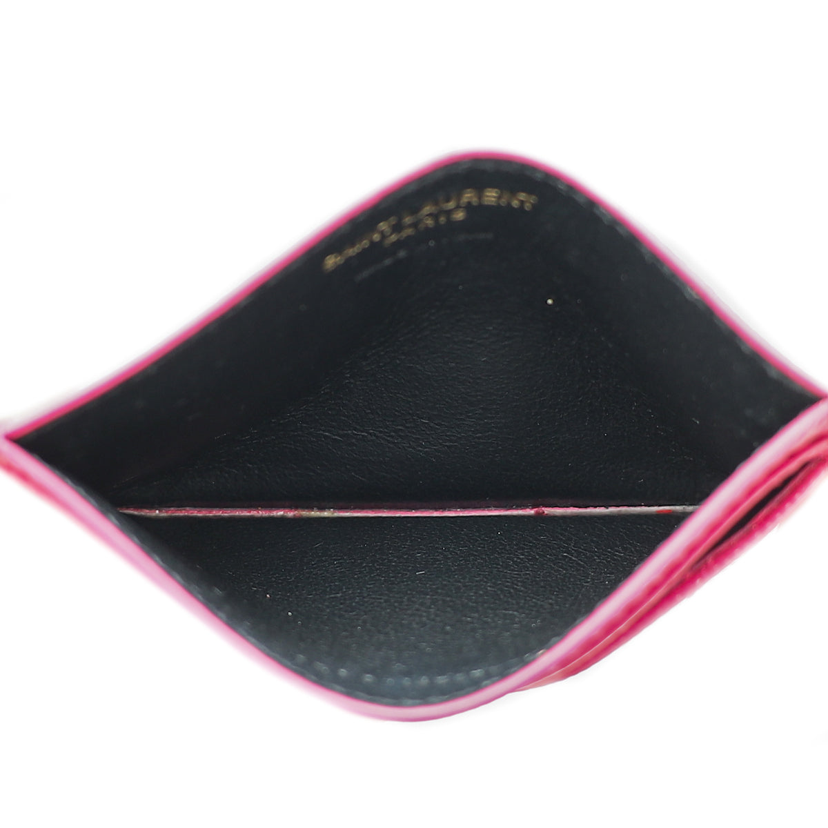 YSL Fuchsia Cassandre Monogram Card Holder