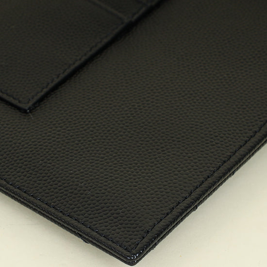 YSL Black Cassandre Matelasse Large Pouch