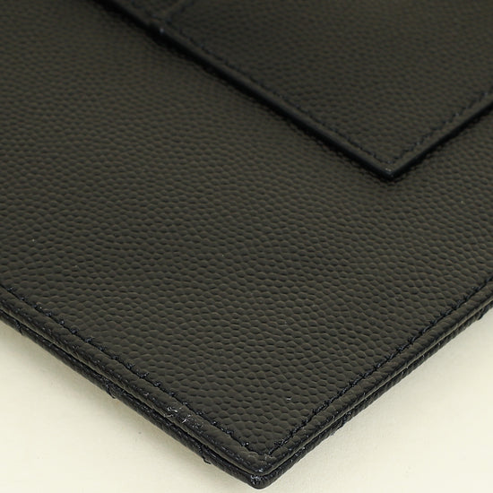 YSL Black Cassandre Matelasse Large Pouch