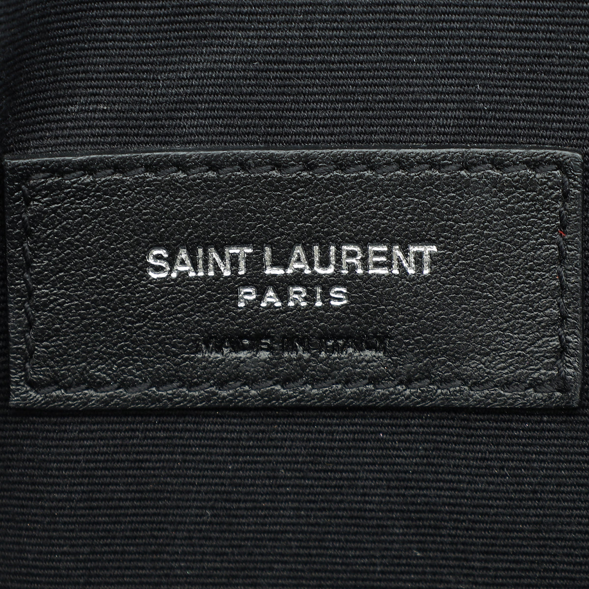 YSL Black Croco Embossed Uptown Pouch-YSL-THE CLOSET