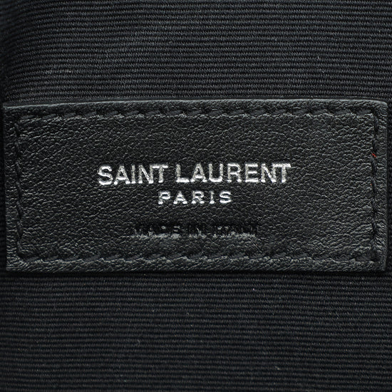 YSL Black Croco Embossed Uptown Pouch-YSL-THE CLOSET