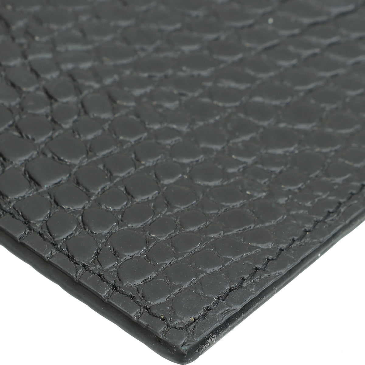 YSL Black Croco Embossed Uptown Pouch-YSL-THE CLOSET