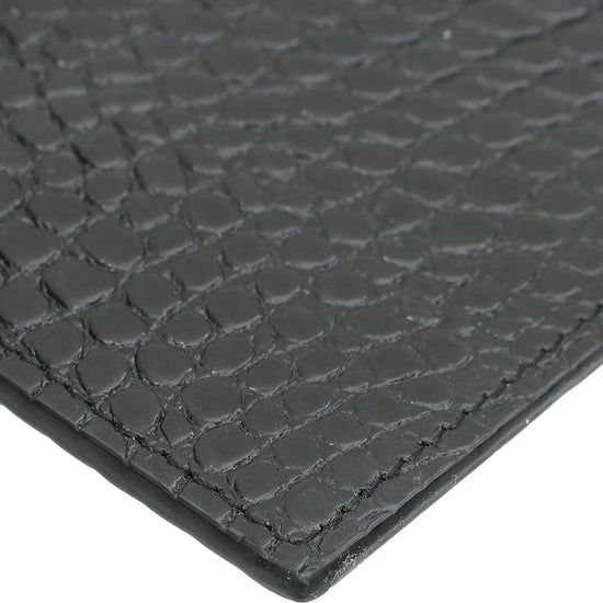 YSL Black Croco Embossed Uptown Pouch-YSL-THE CLOSET