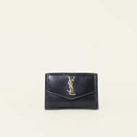YSL Black Uptown Flap Card Case