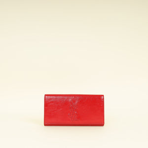 YSL Red Belle De Jour Long Wallet