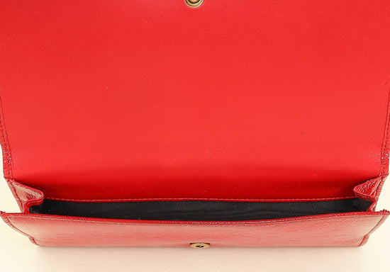 YSL Red Belle De Jour Long Wallet