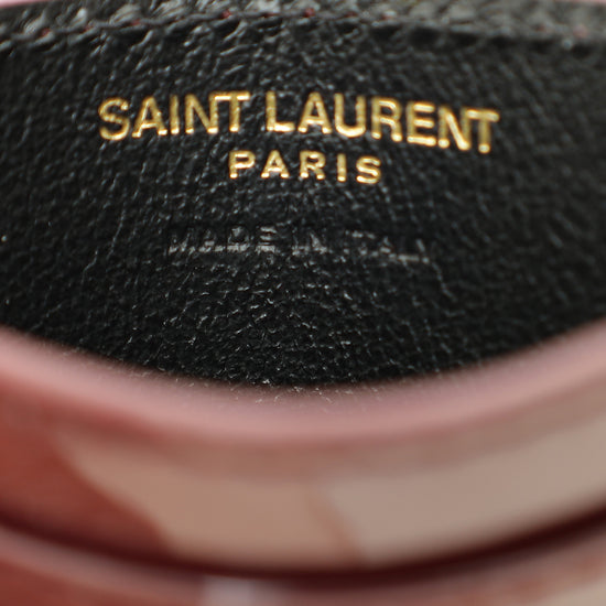 YSL Wine Red Cassandre Card Holder-YSL-THE CLOSET