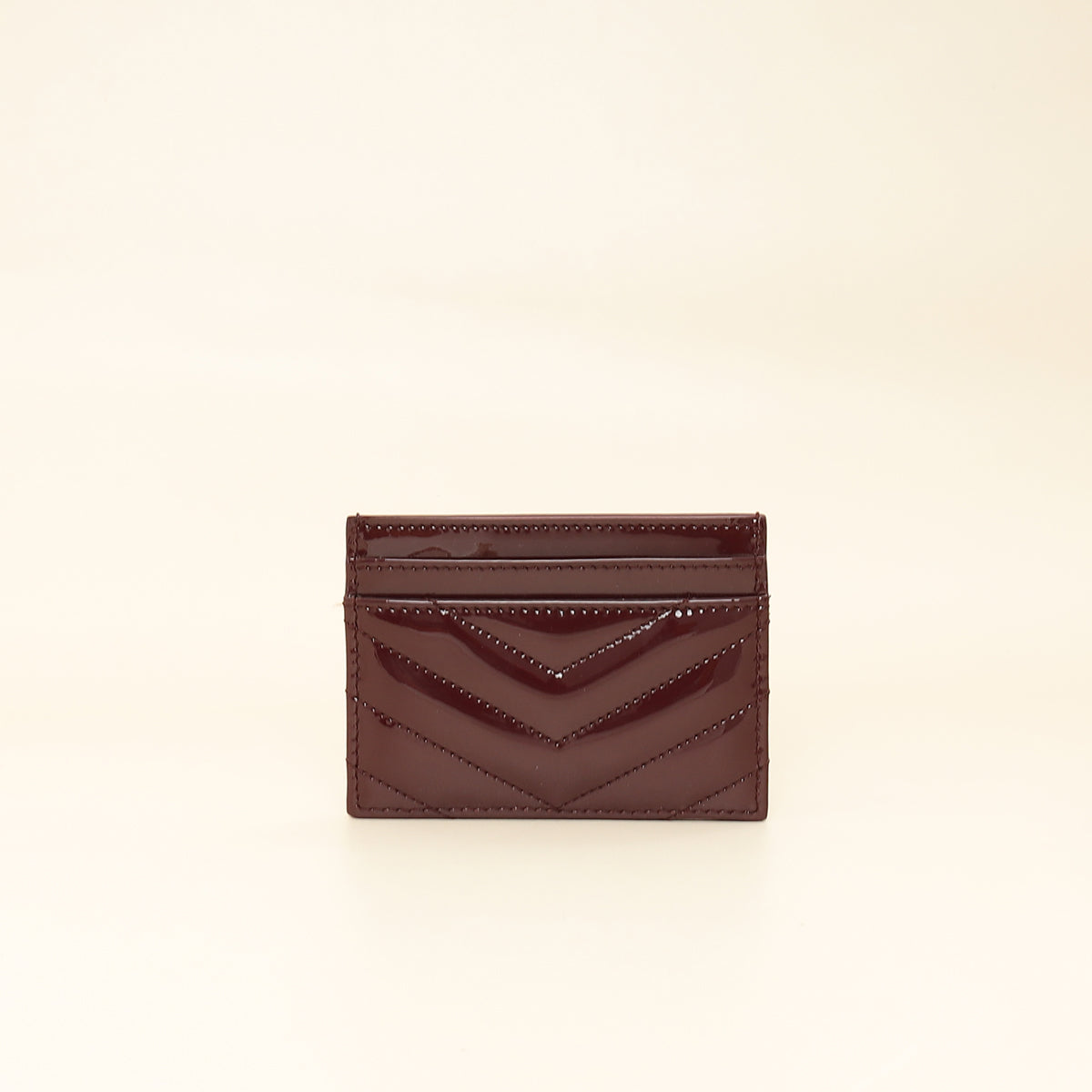 YSL Wine Red Cassandre Card Holder-YSL-THE CLOSET