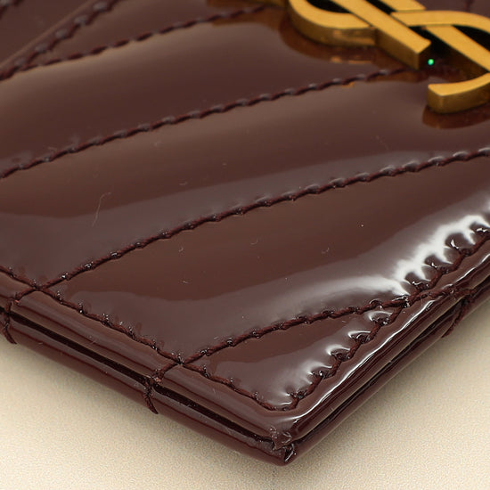 YSL Wine Red Cassandre Card Holder-YSL-THE CLOSET