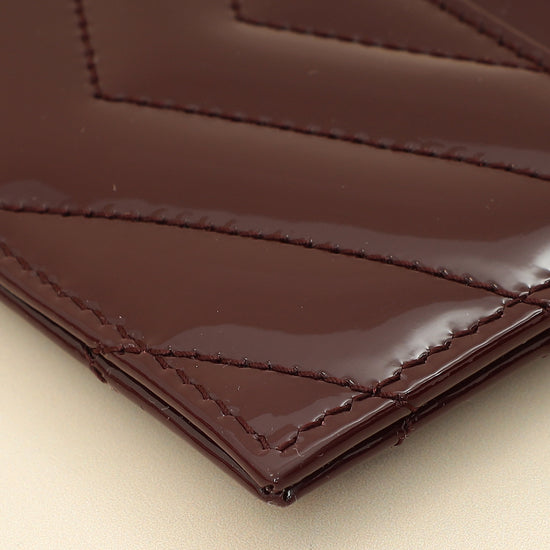 YSL Wine Red Cassandre Card Holder-YSL-THE CLOSET