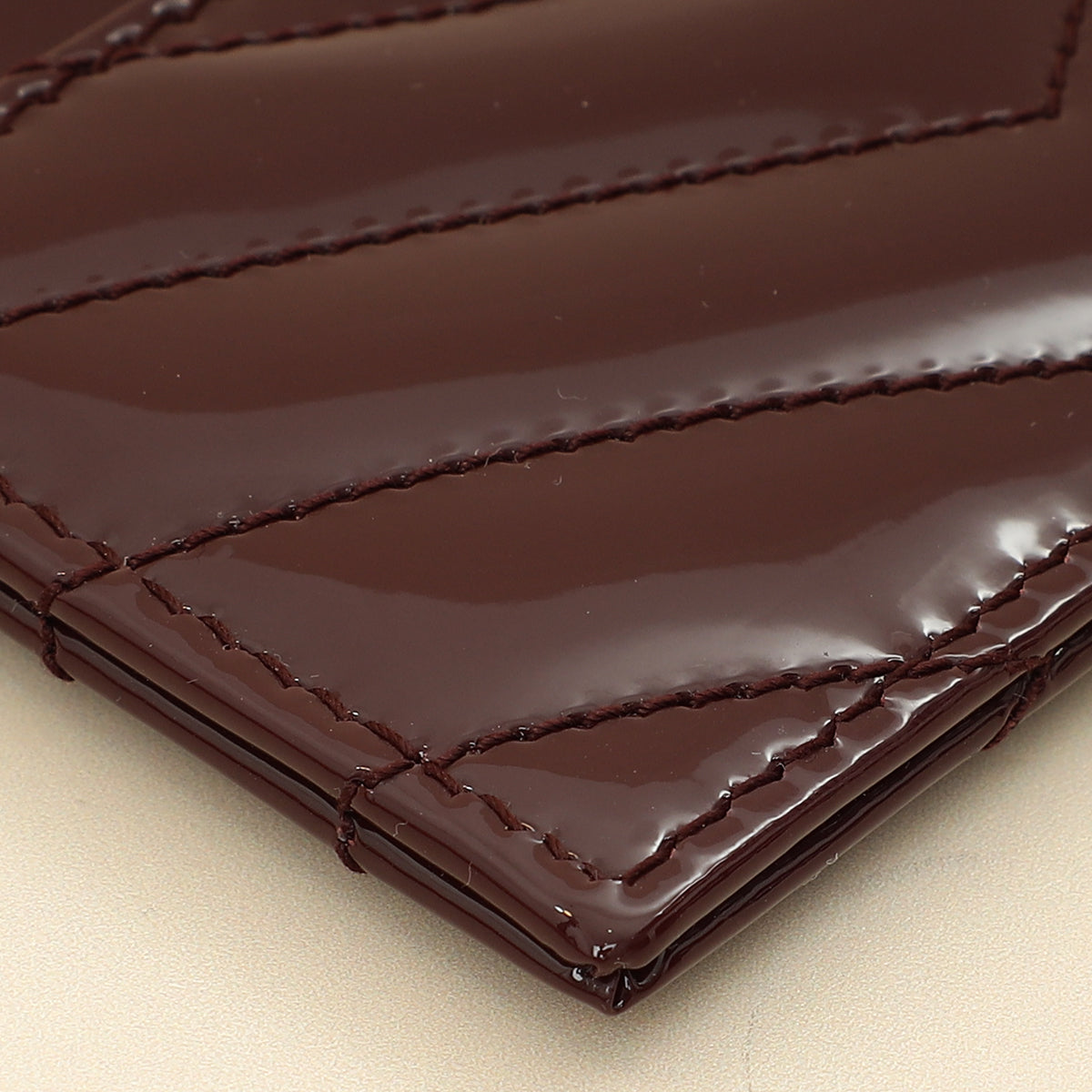 YSL Wine Red Cassandre Card Holder-YSL-THE CLOSET