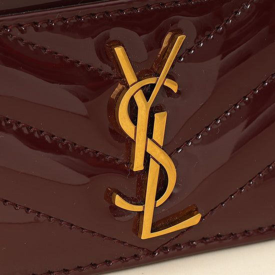 YSL Wine Red Cassandre Card Holder-YSL-THE CLOSET