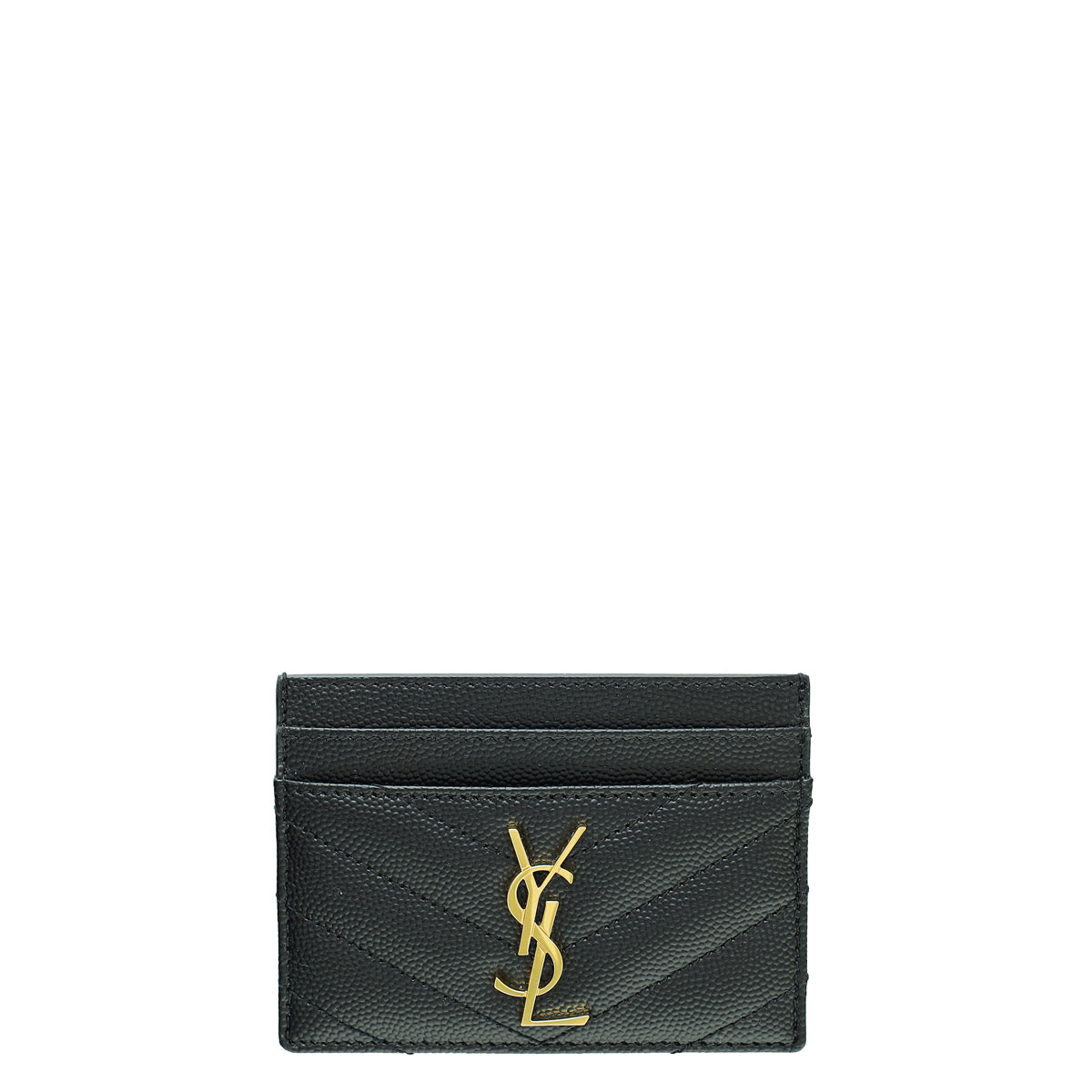 YSL Black Cassandre Monogram Card Holder-YSL-THE CLOSET