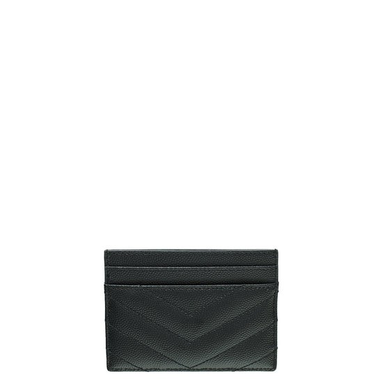 YSL Black Cassandre Monogram Card Holder