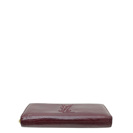 YSL Violet Belle De Jour Zip Around Wallet