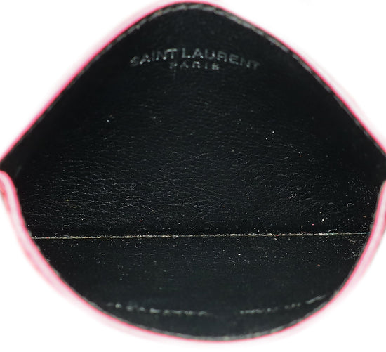 YSL Neon Pink Card Holder