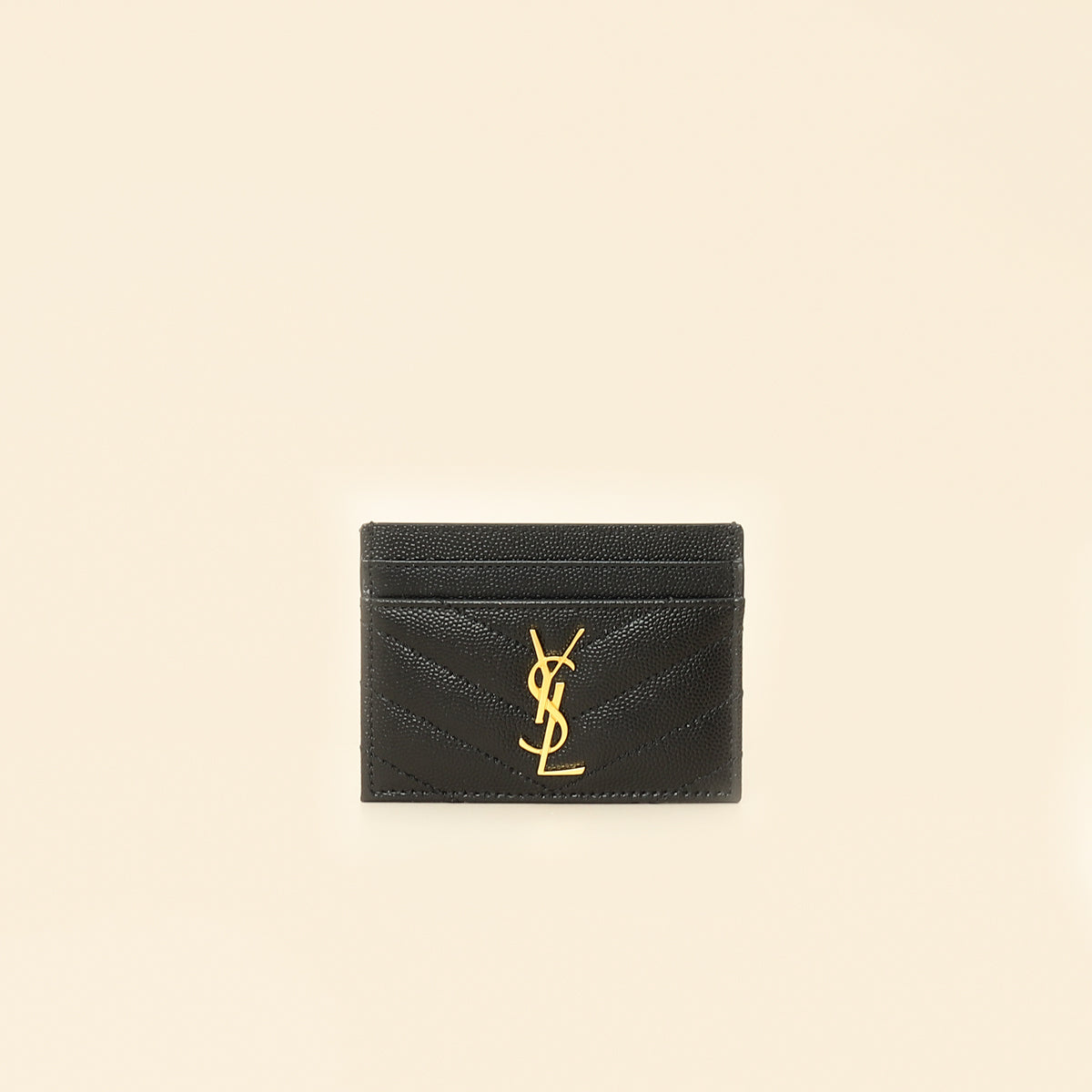 YSL Black Cassandre Matelasse Card Case-YSL-THE CLOSET