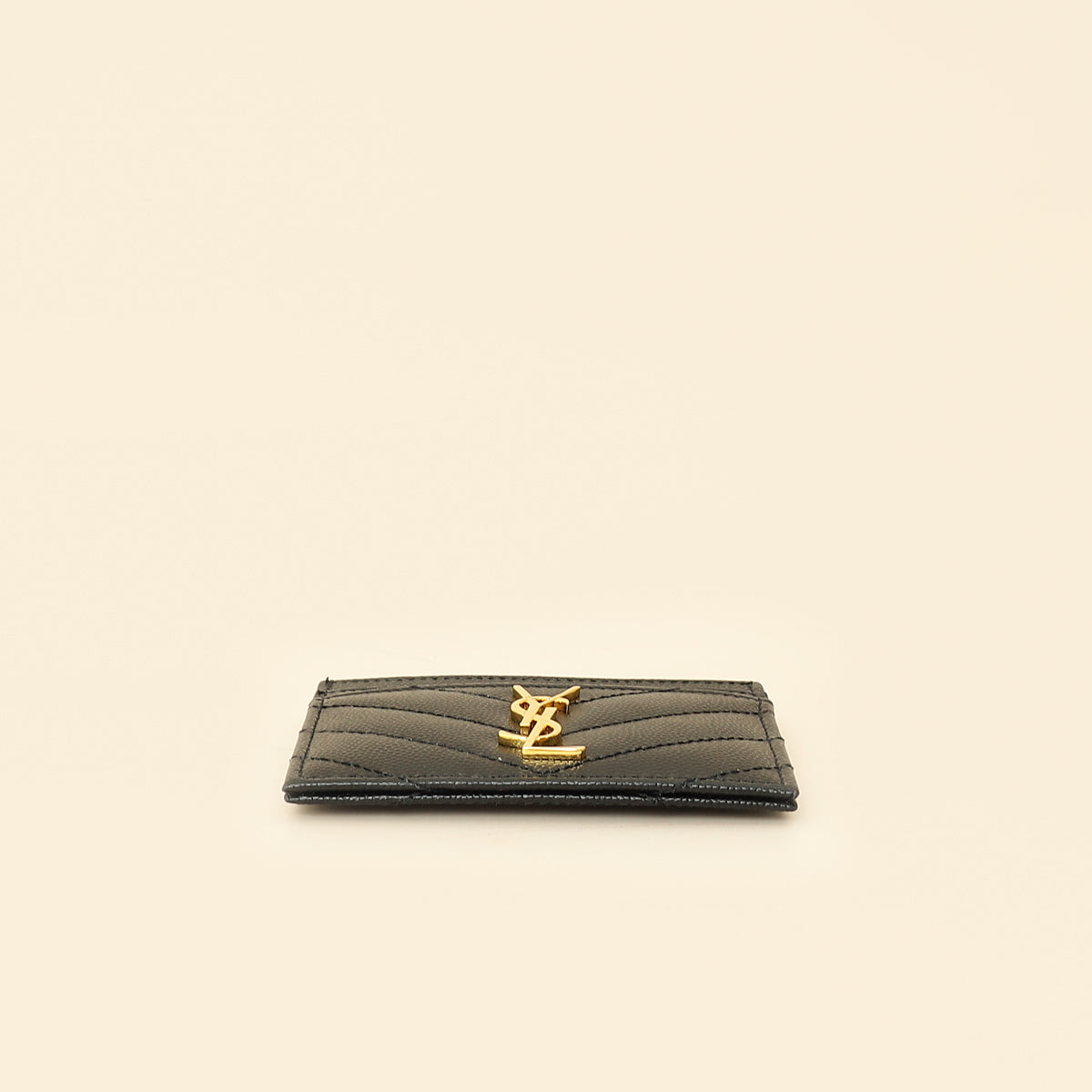 YSL Black Cassandre Matelasse Card Case-YSL-THE CLOSET