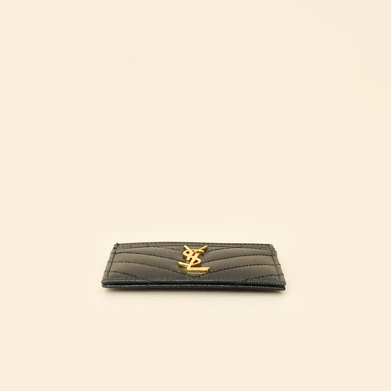 YSL Black Cassandre Matelasse Card Case-YSL-THE CLOSET