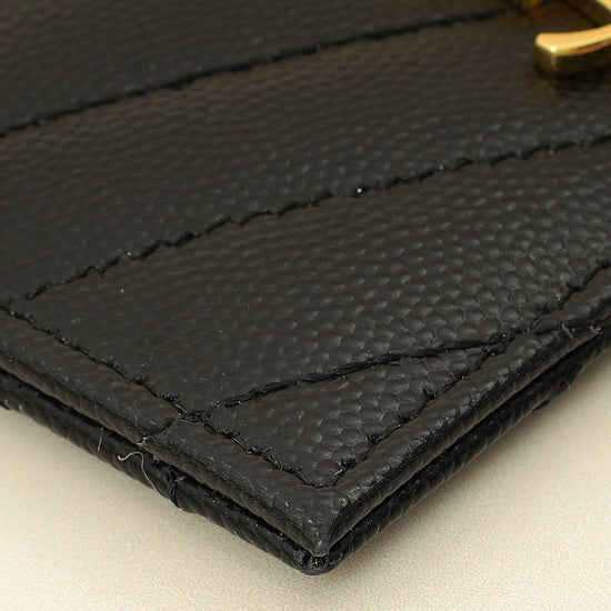 YSL Black Cassandre Matelasse Card Case-YSL-THE CLOSET
