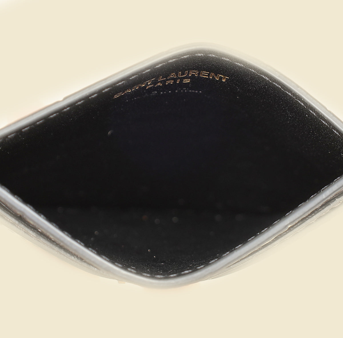 YSL Black Croco Embossed Cassandre Card Case-YSL-THE CLOSET