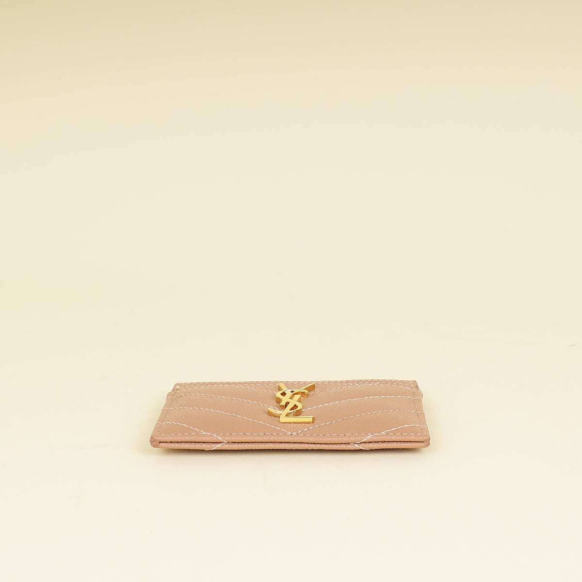 YSL Dust Rose Cassandre Matelasse Card Case-YSL-THE CLOSET