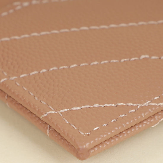 YSL Dust Rose Cassandre Matelasse Card Case-YSL-THE CLOSET