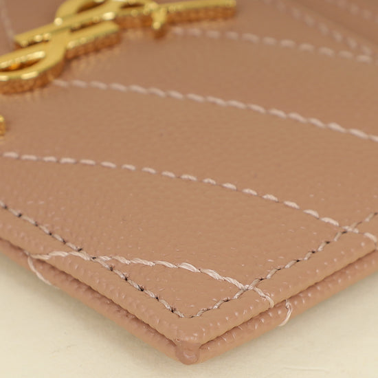 YSL Dust Rose Cassandre Matelasse Card Case-YSL-THE CLOSET