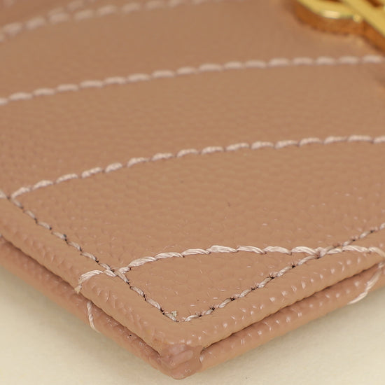 YSL Dust Rose Cassandre Matelasse Card Case-YSL-THE CLOSET