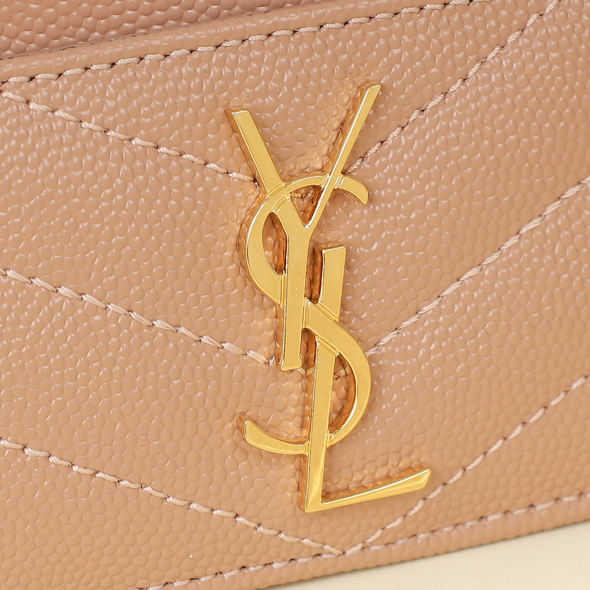 YSL Dust Rose Cassandre Matelasse Card Case-YSL-THE CLOSET