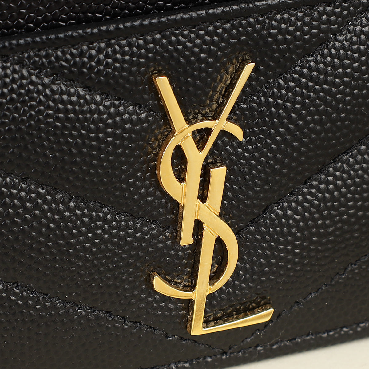 YSL Black Cassandre Matelasse Card Case-YSL-THE CLOSET