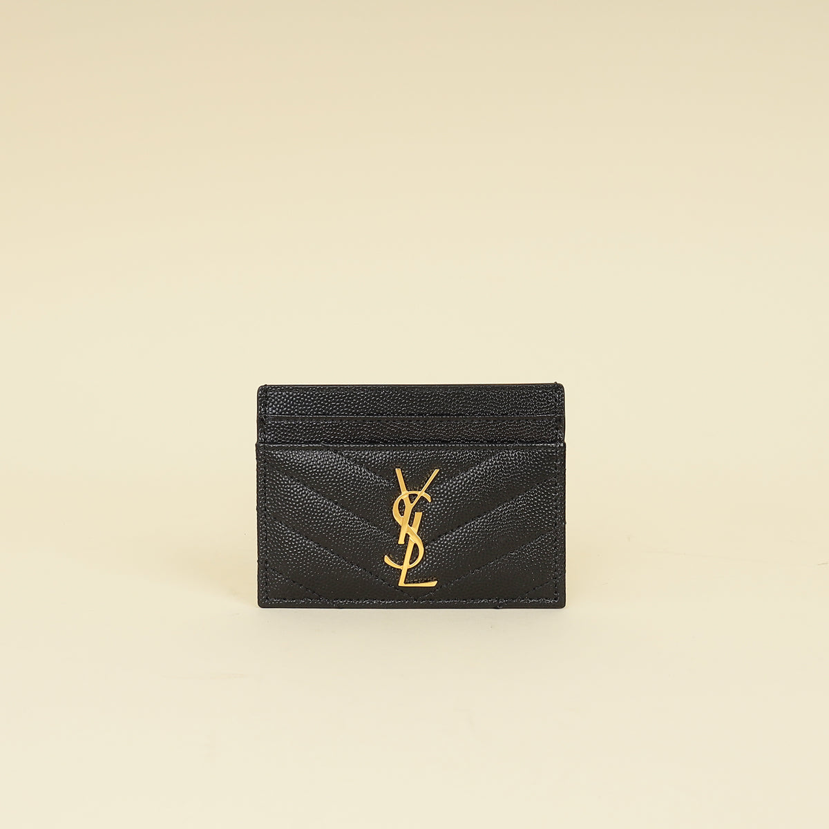 YSL Black Cassandre Matelasse Card Case-YSL-THE CLOSET