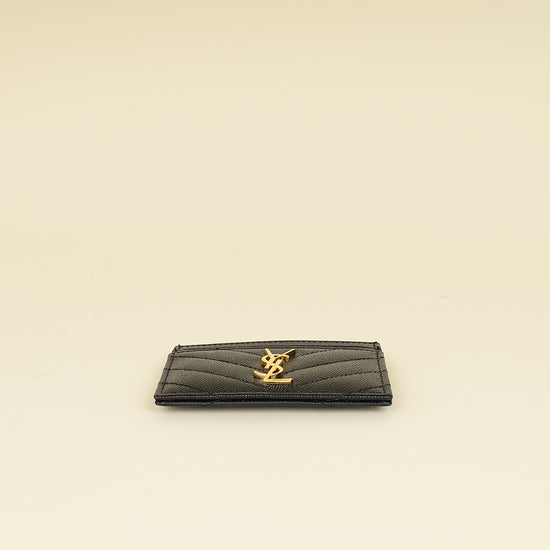 YSL Black Cassandre Matelasse Card Case-YSL-THE CLOSET